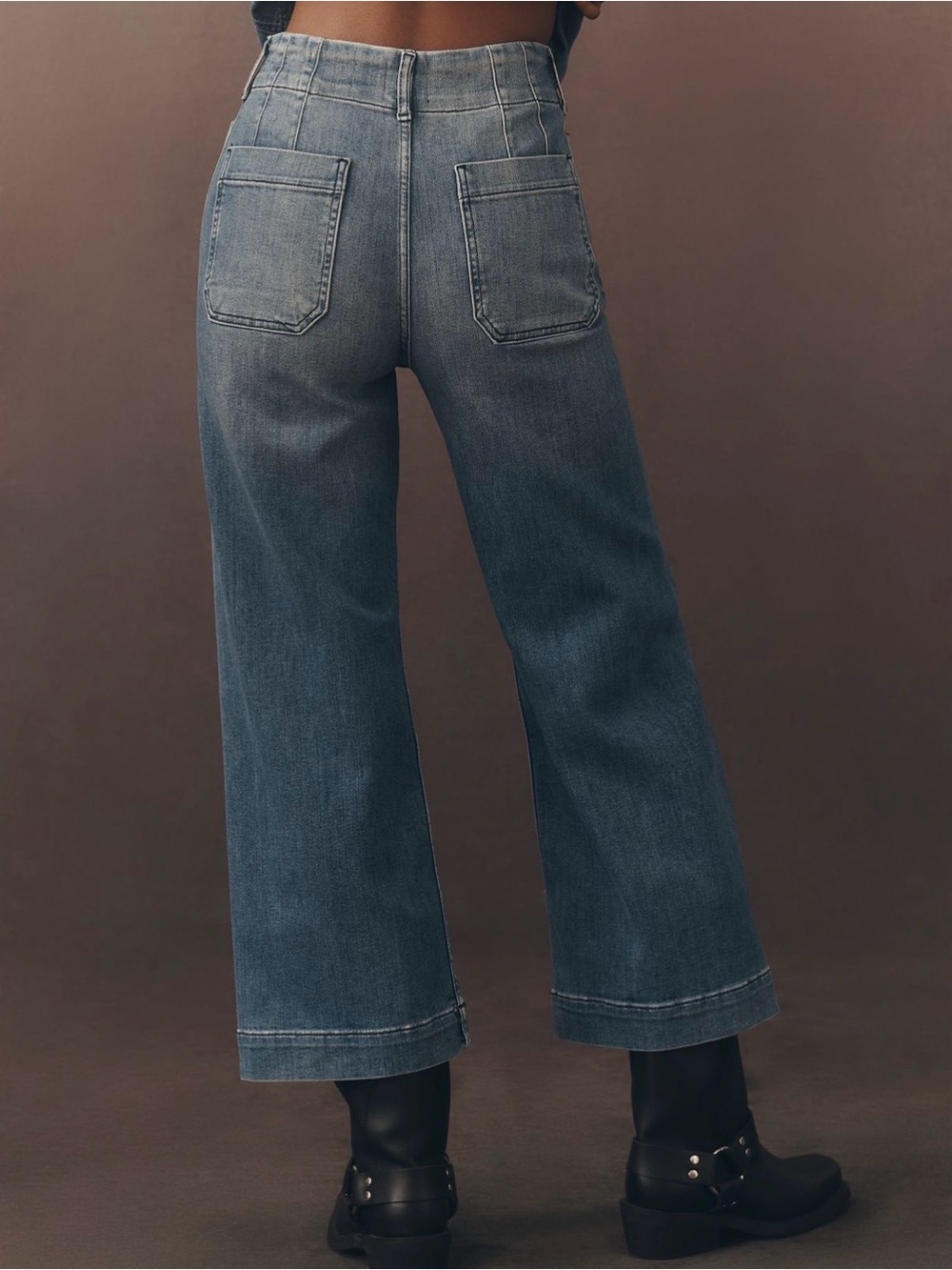 Anthropologie Maeve Collette Cropped Wide Leg Jeans - Picture 2 of 7
